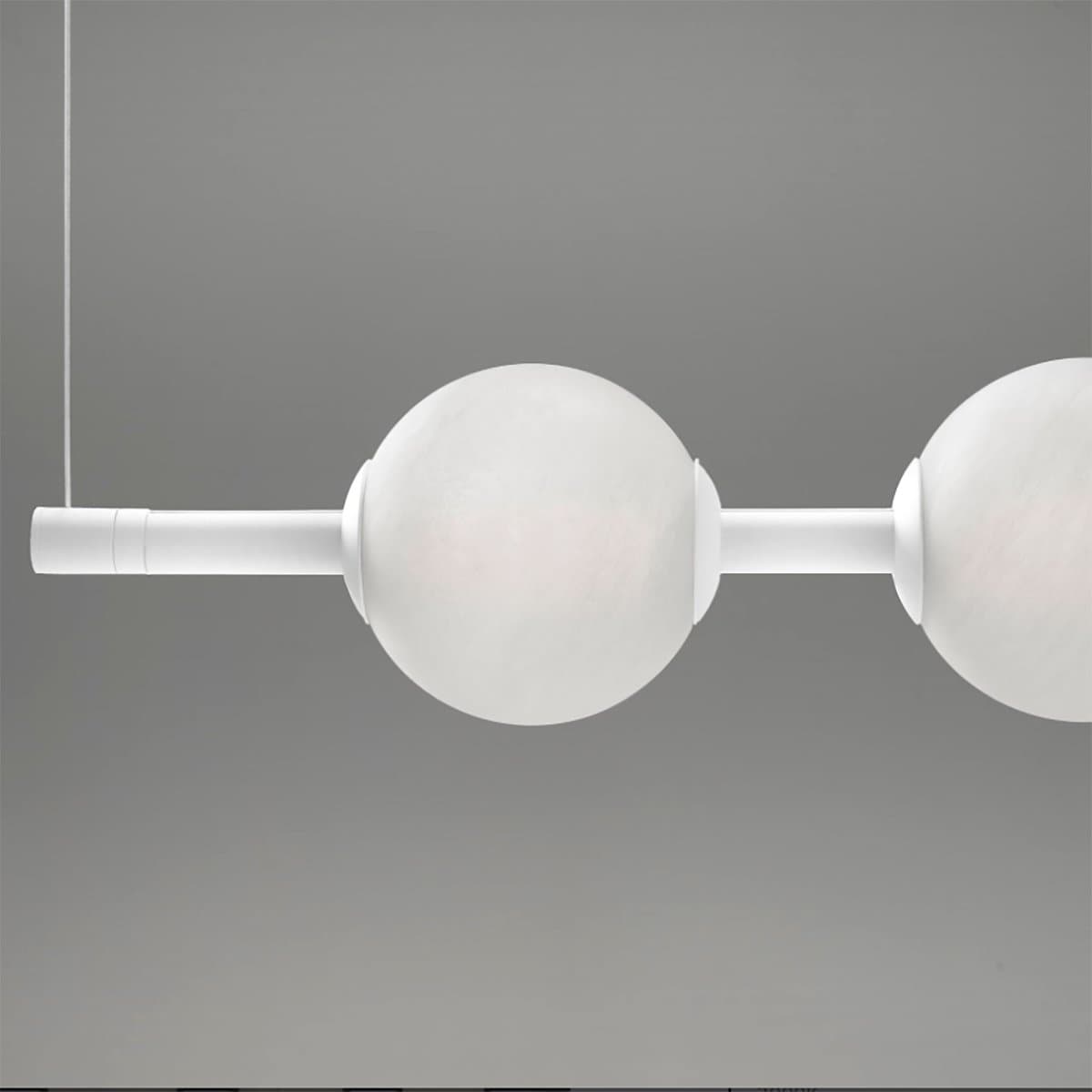 Lampadario led Promoingross STICK S120 WH 5055LM LED dimmerabile alluminio vetro alabastrato - 6