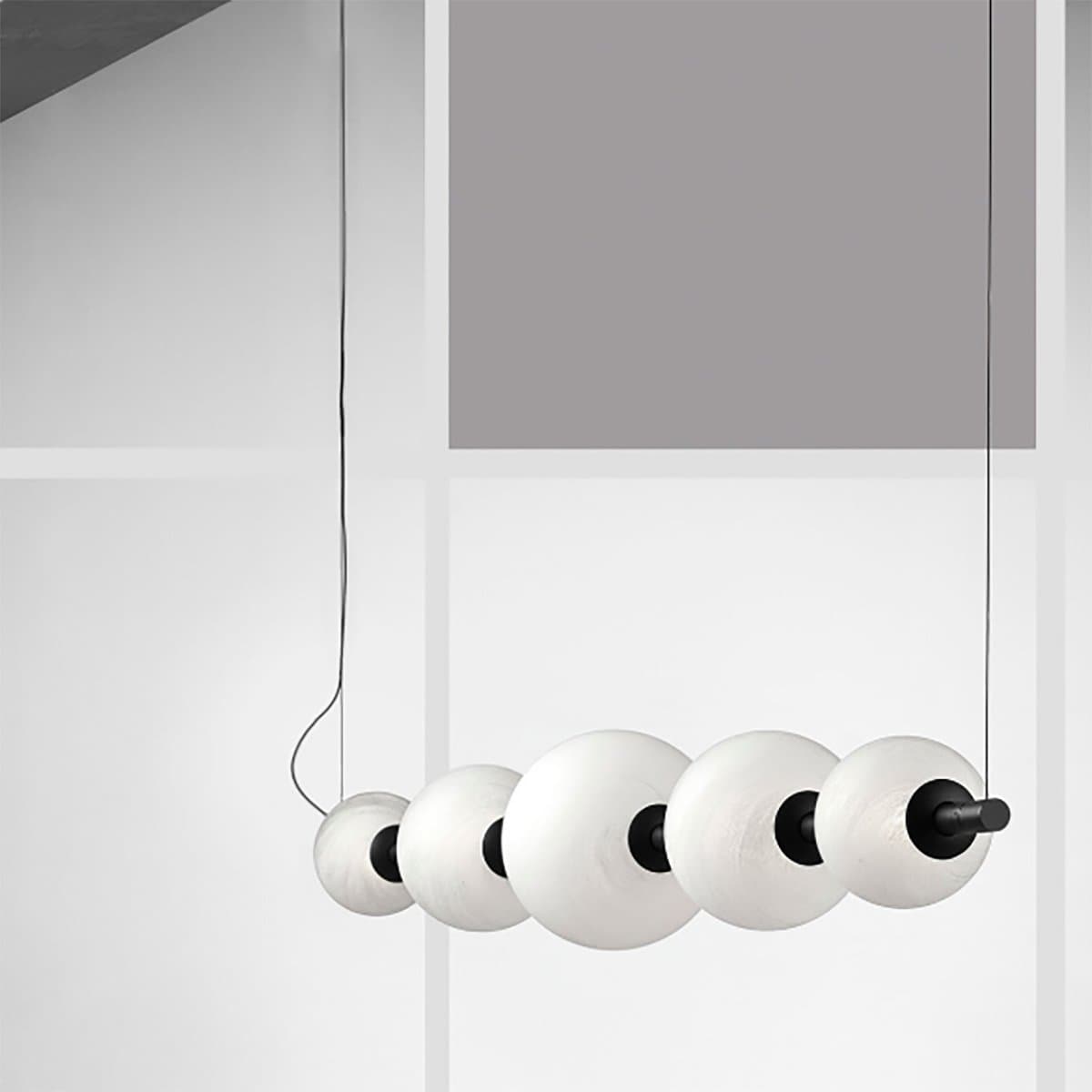 Lampadario led Promoingross STICK S120 NE 5055LM LED dimmerabile alluminio vetro alabastrato - 2