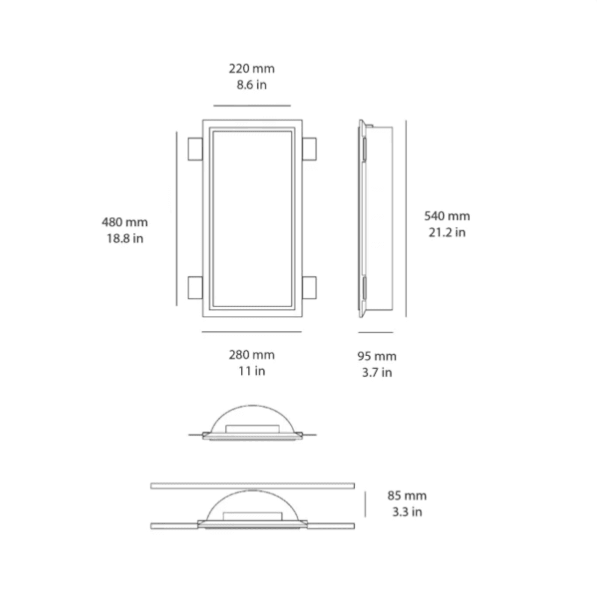 Faretto incasso Belfiore 9010 MICROCOSMI TALL 2524C 3003 LED Cristaly cartongesso IP20 - 3