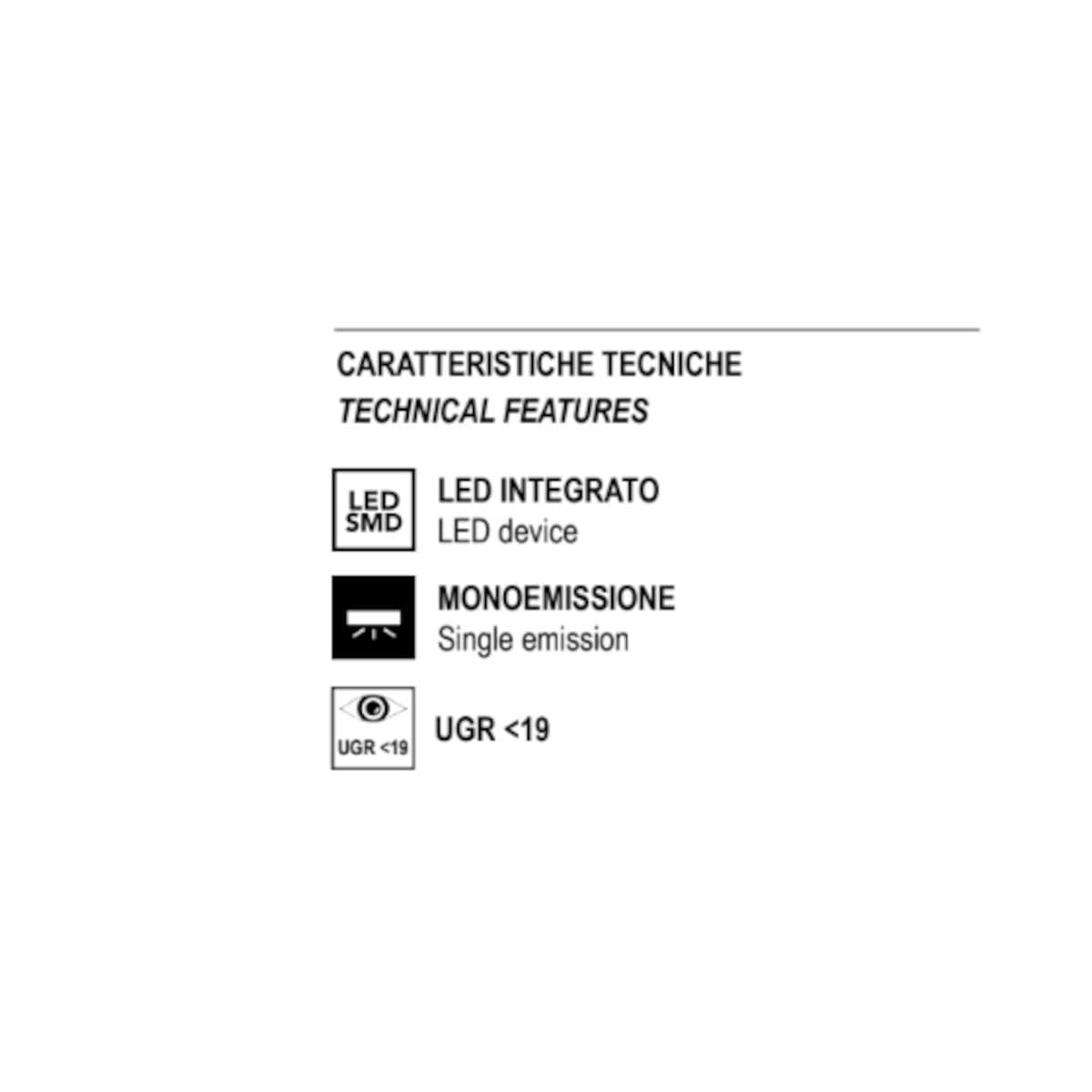Applique led Promoingross TEAM A68 CR 1468 IP44 3000K - 8