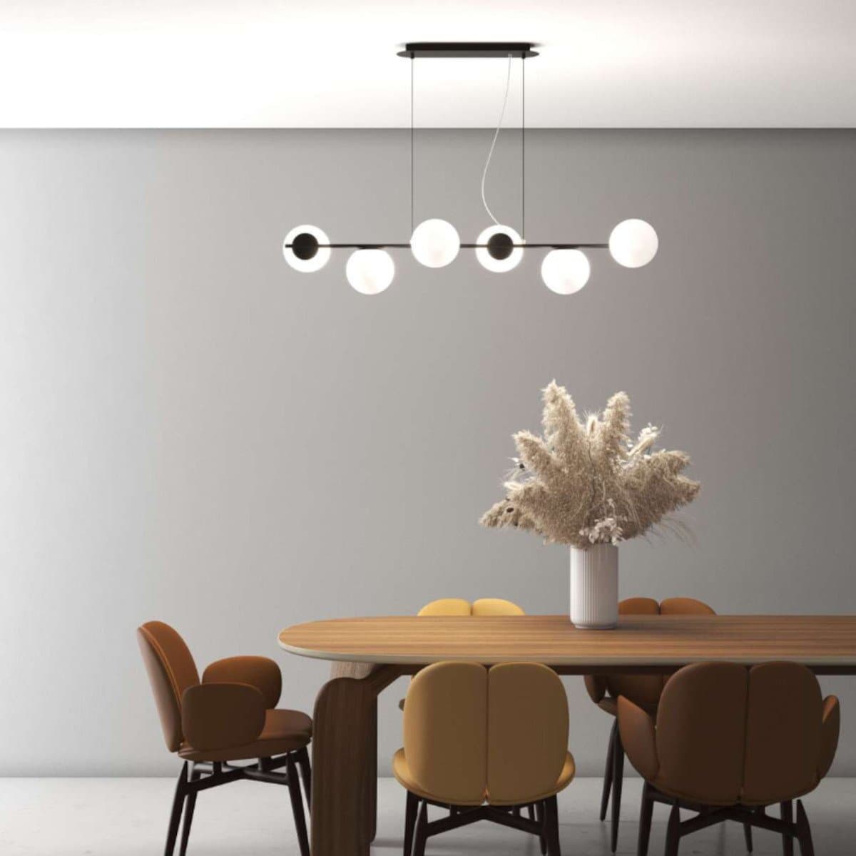 Lampadario moderna Top Light HOLLY 1201 S6 E27 LED metallo vetro - 2