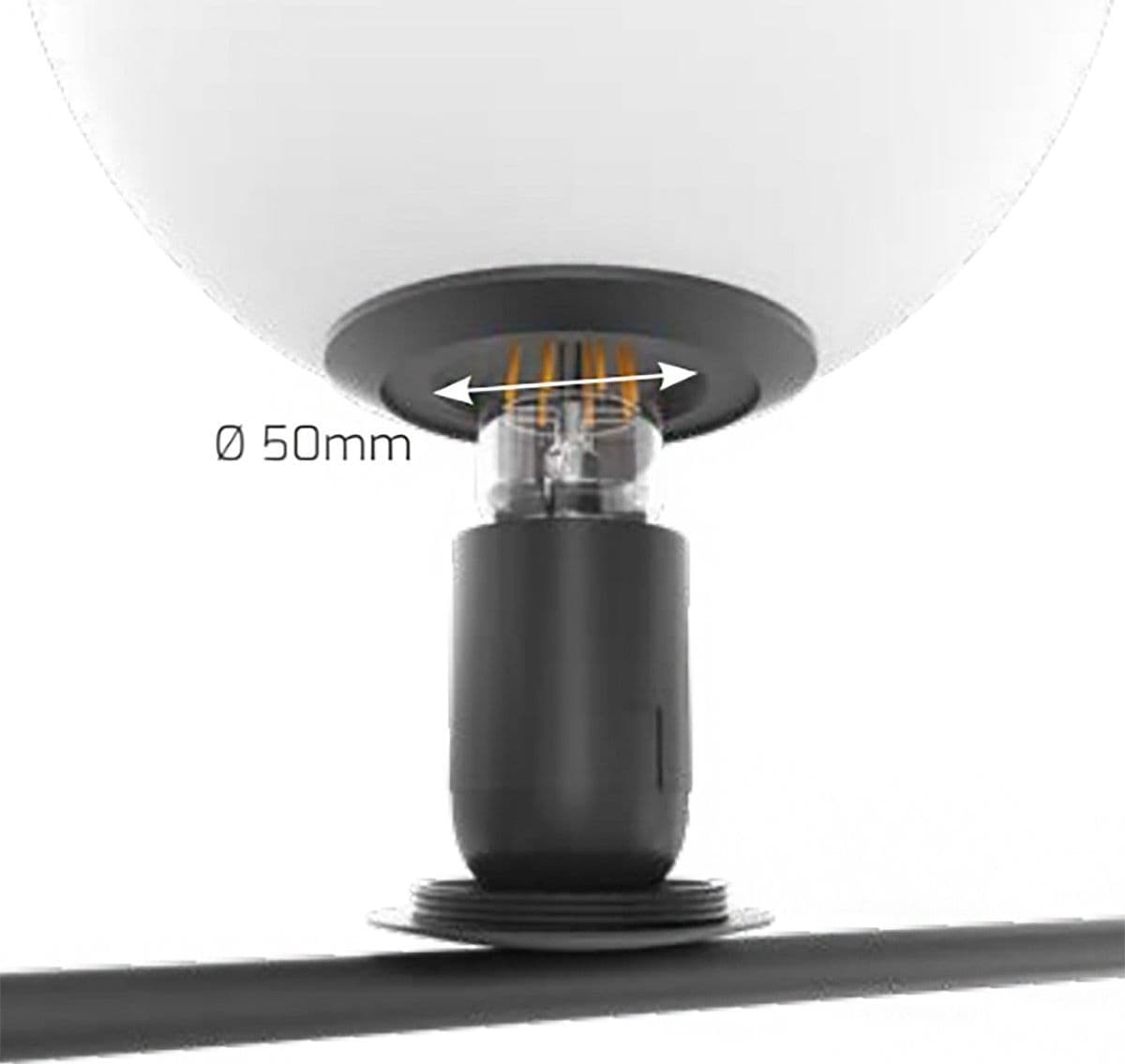 Lampadario moderna Top Light HOLLY 1201 S6 E27 LED metallo vetro - 3