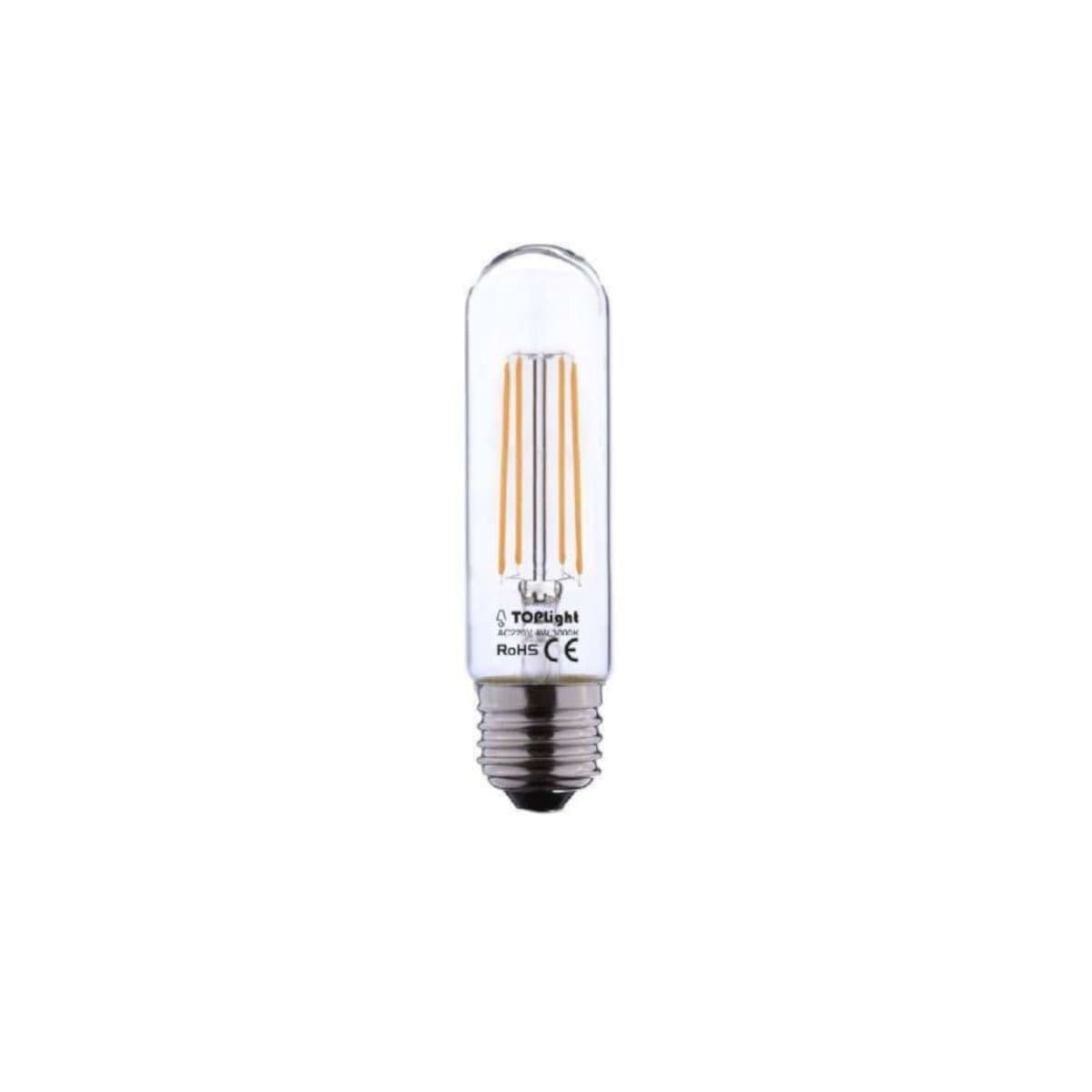 Lampadina Top Light E27 T30 FT 8W C LED Tubolare Filo Trasparente 3000