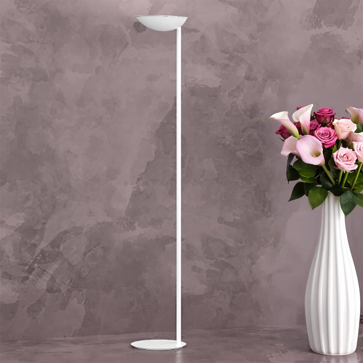 Piantana moderna Top Light MOOD 1165 T BI GX53 LED 220V metallo bianco diffusore vetro orientabile - 3