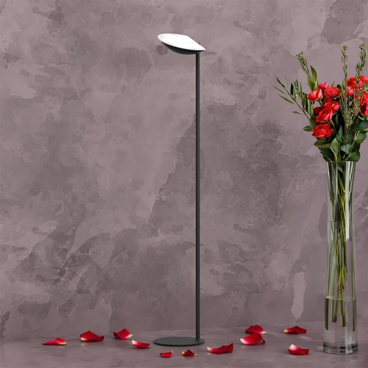 Piantana moderna Top Light MOOD 1165 T NE GX53 LED 220V metallo nero diffusore vetro orientabile - 2