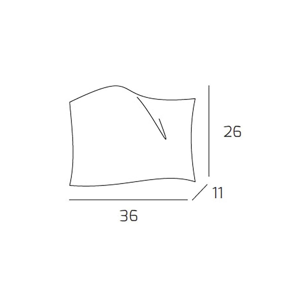 Applique vetro Top Light WING 1044 35 E27 LED vetro curvo satinato - 6
