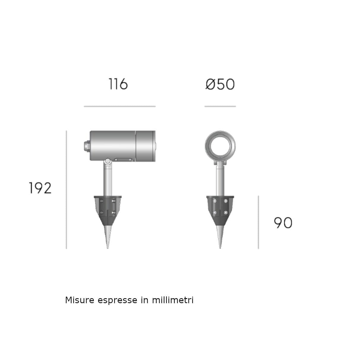 Picchetto moderno Sovil NITRO 97808 16 LED CCT IP65 orientabile alluminio - 4