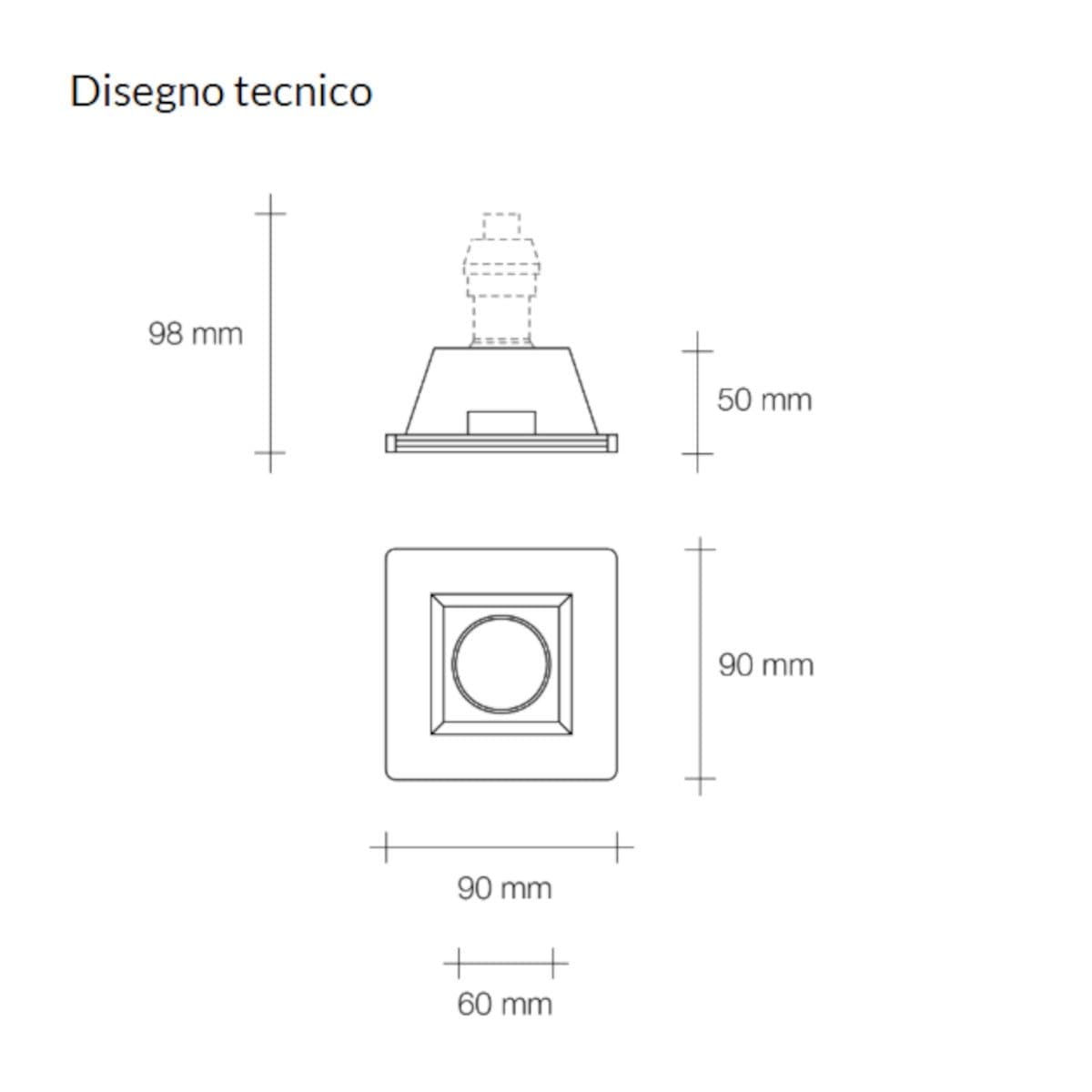 Faretto incasso Sforzin Illuminazione SIRIS T165 GU10 LED gesso - 5