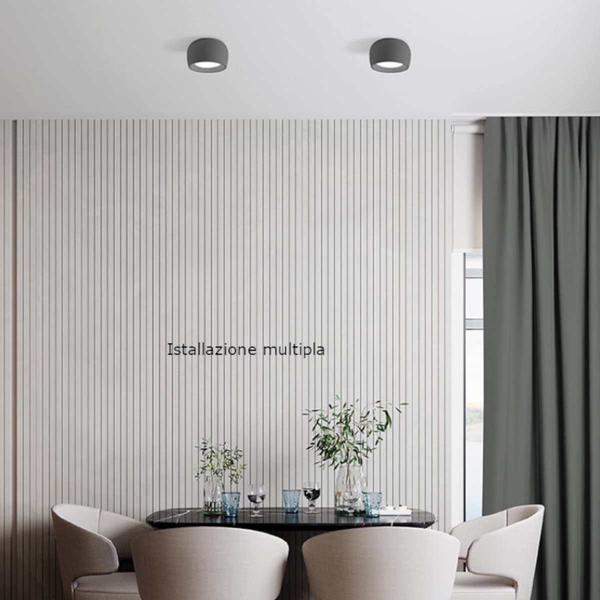 Plafoniera moderna Sforzin illuminazione MYSIA T457 GX53 LED gesso - 4