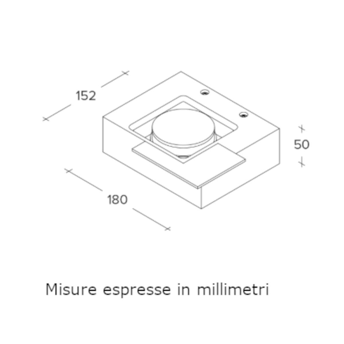 Applique moderno Sforzin MILET T472 GX53 LED monoemissione gesso - 7