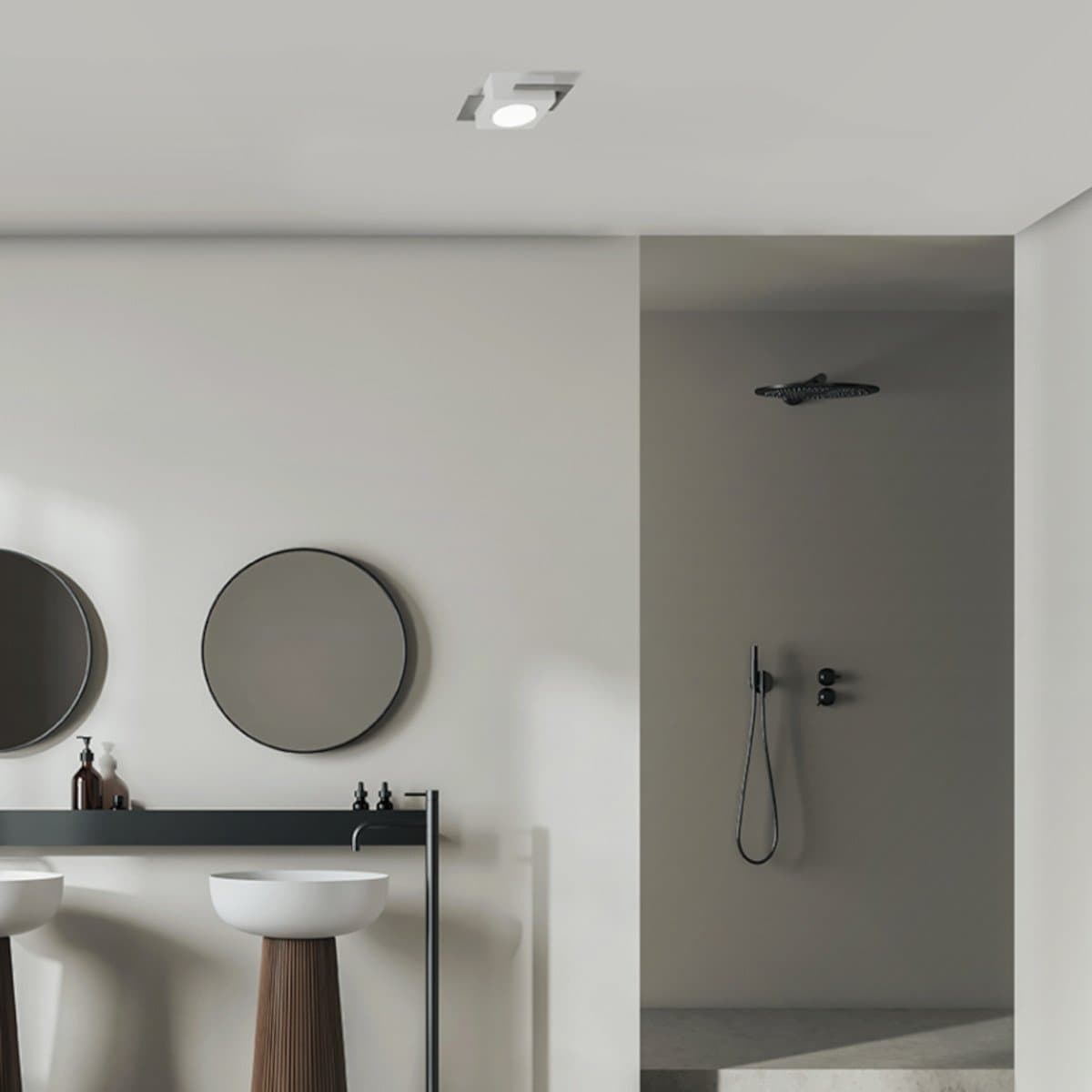 Plafoniera moderna Sforzin MILET T474 GX53 LED gesso alluminio - 3