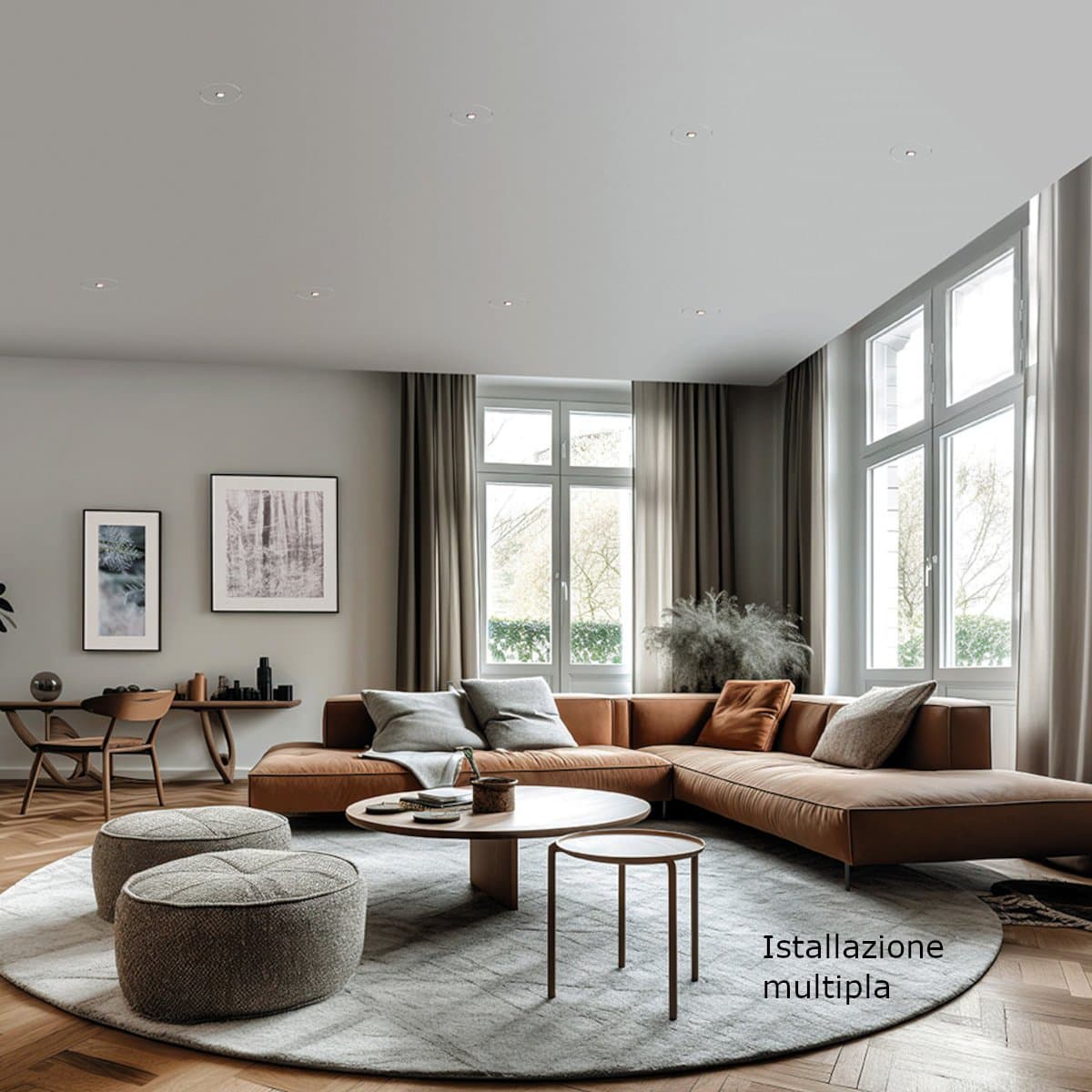 Faretto incasso Sforzin RHODIA T471 LED gesso alluminio scomparsa - 2
