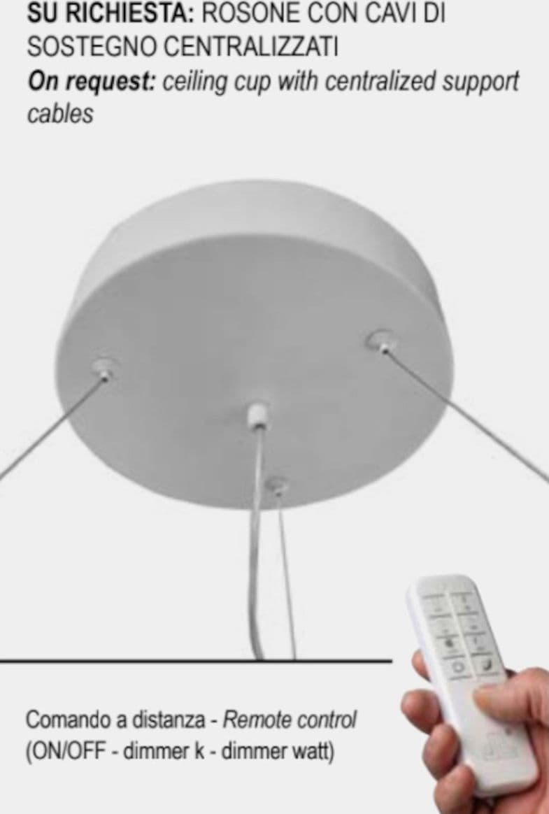 Lampadario classico Promoingross TRIS S65 MG LED dimmerabile metallo silicone - 5