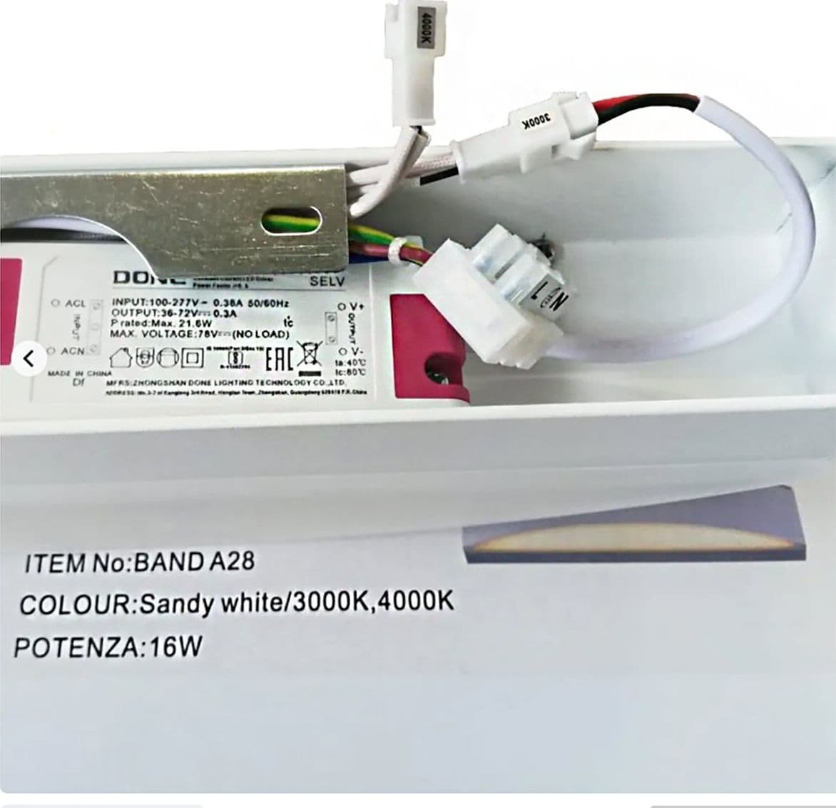Lampadario moderno Promoingross GAME S40 LED CCT biemissione metallo silicone - 7
