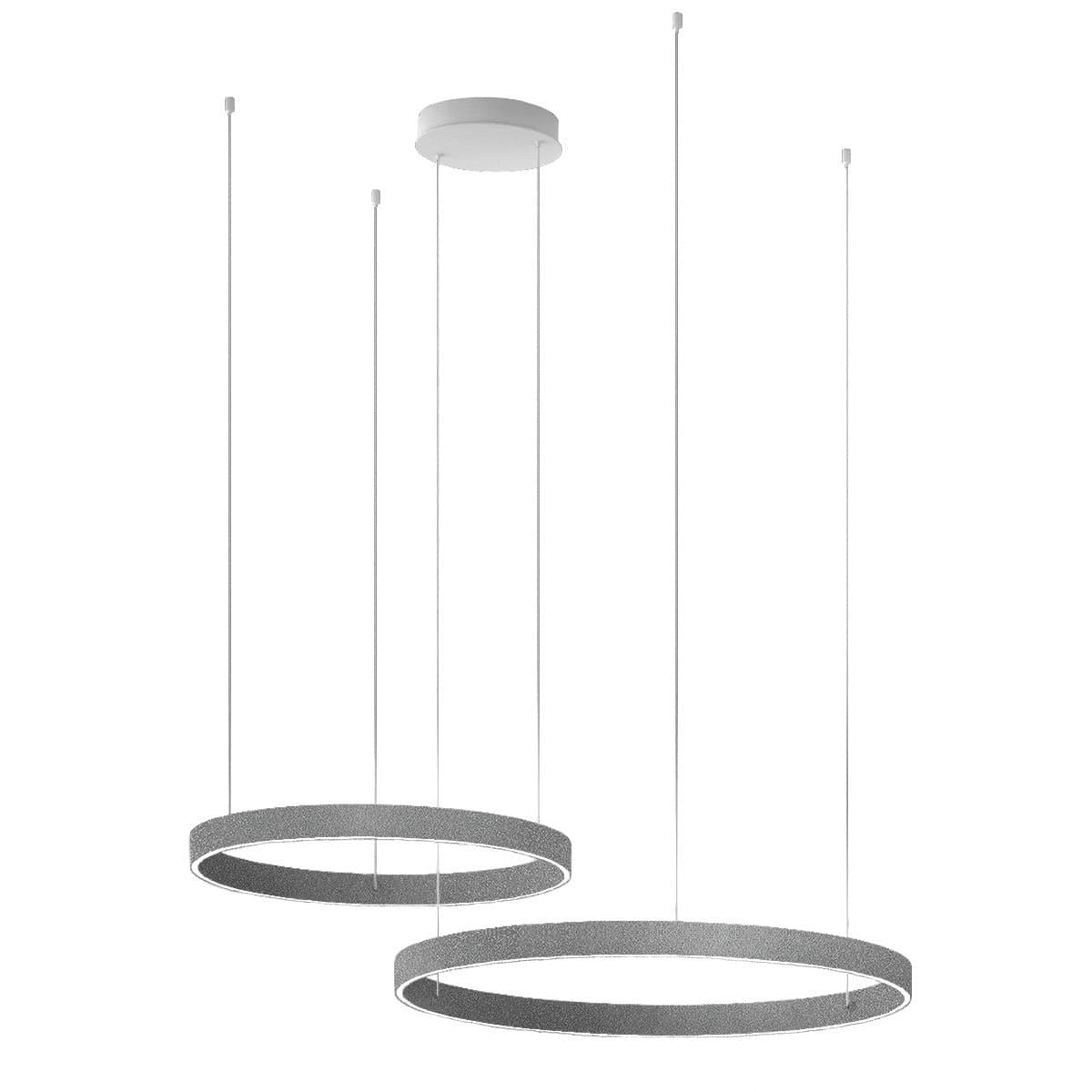 Lampadario moderno Promoingross GAME BIS S80+S100 LED CCT biemissione metallo silicone - 28