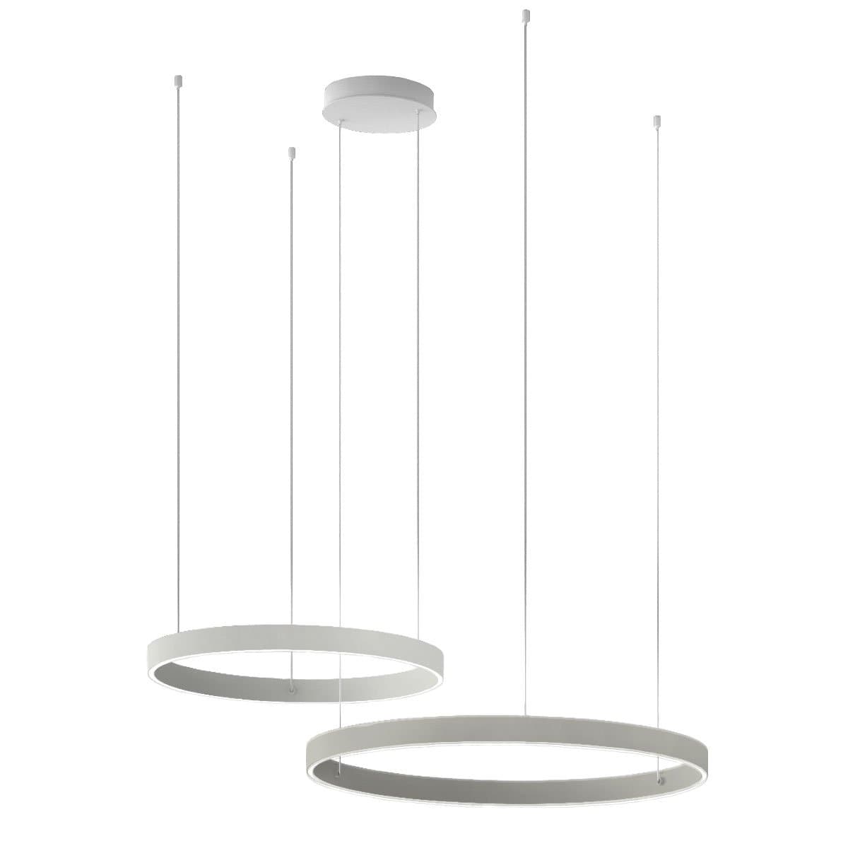 Lampadario moderno Promoingross GAME BIS S80+S100 LED CCT biemissione metallo silicone - 27