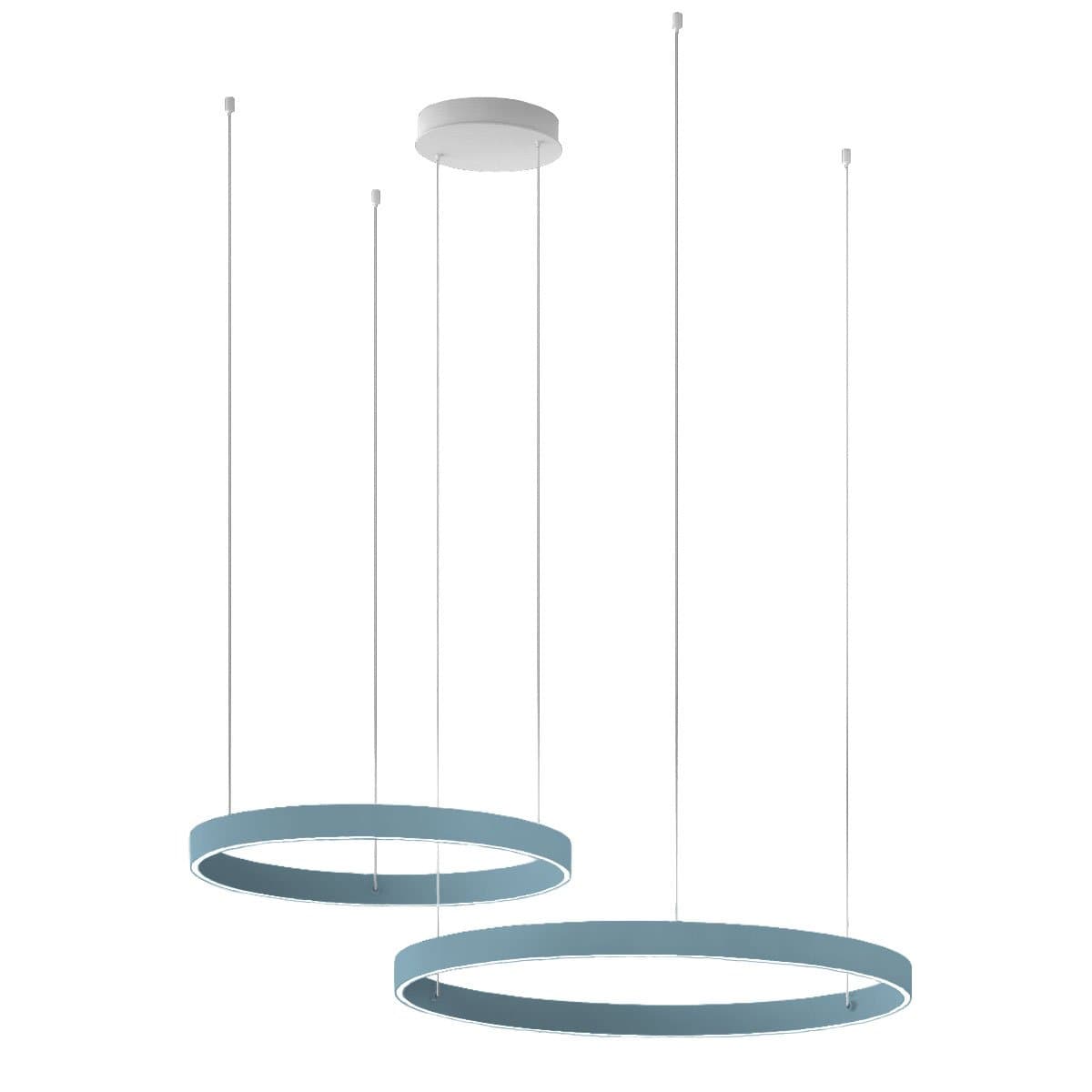 Lampadario moderno Promoingross GAME BIS S80+S100 LED CCT biemissione metallo silicone - 26
