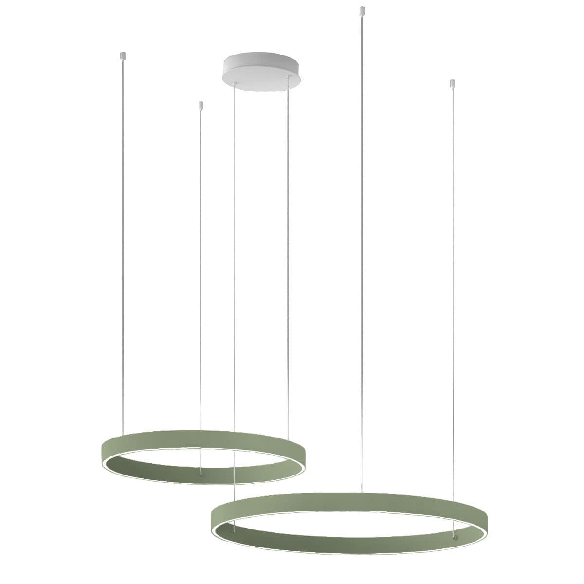 Lampadario moderno Promoingross GAME BIS S80+S100 LED CCT biemissione metallo silicone - 38