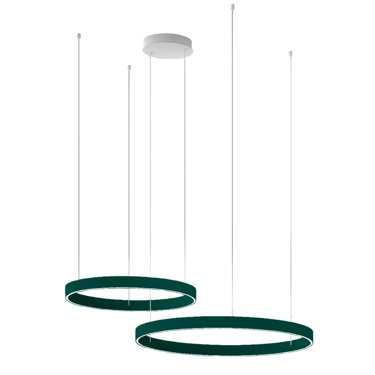Lampadario moderno Promoingross GAME BIS S80+S100 LED CCT biemissione metallo silicone - 37