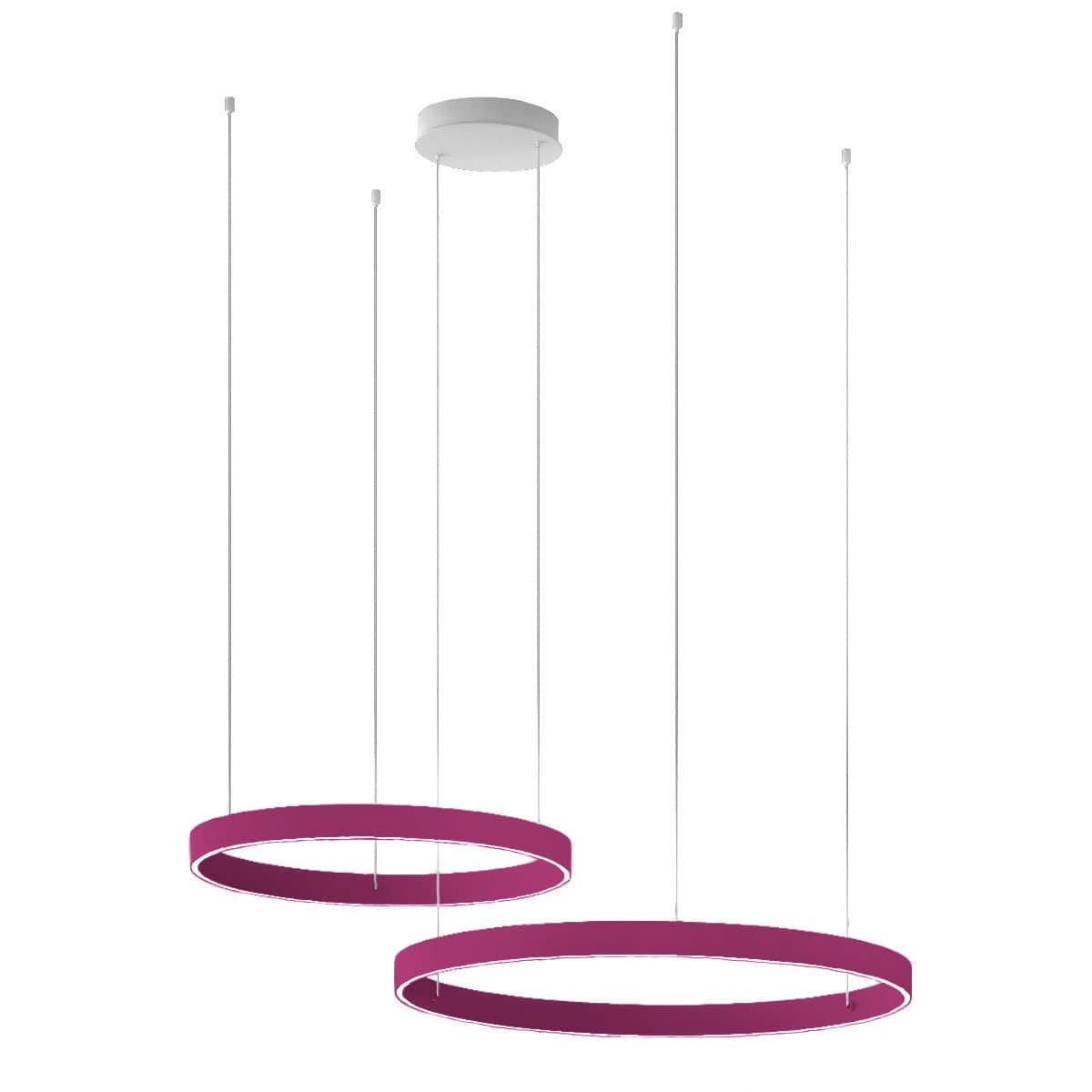 Lampadario moderno Promoingross GAME BIS S80+S100 LED CCT biemissione metallo silicone - 36