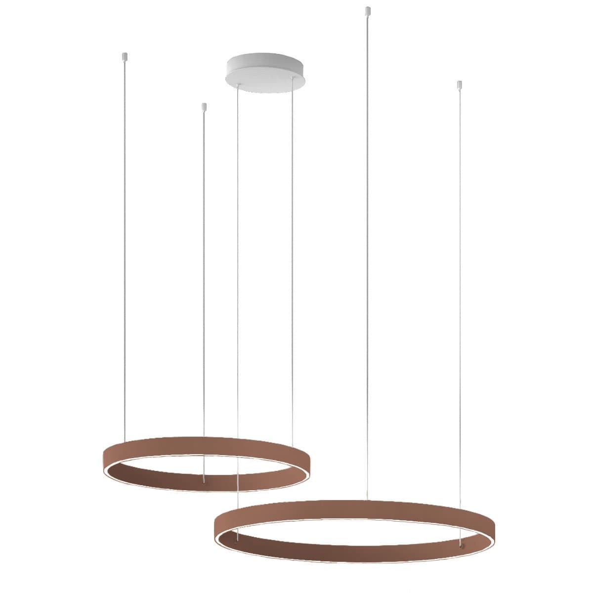 Lampadario moderno Promoingross GAME BIS S80+S100 LED CCT biemissione metallo silicone - 35