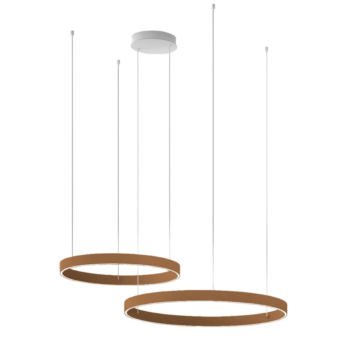 Lampadario moderno Promoingross GAME BIS S80+S100 LED CCT biemissione metallo silicone - 34