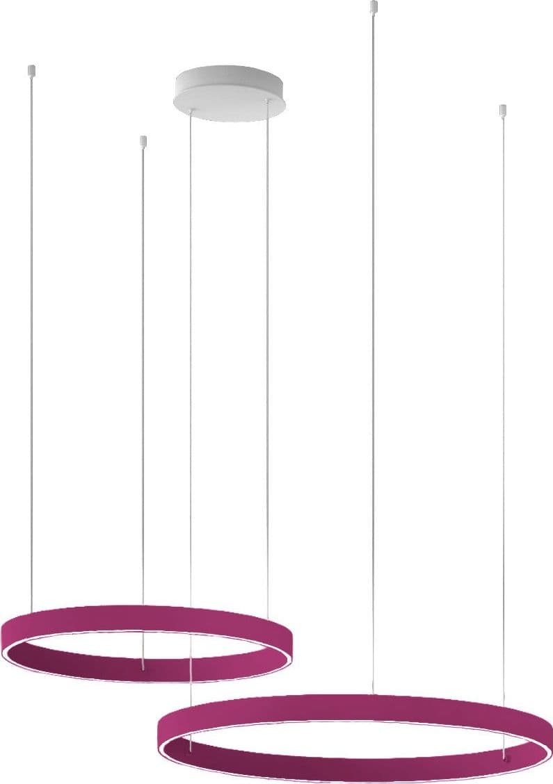 Lampadario moderno Promoingross GAME BIS S80+S100 LED CCT biemissione metallo silicone - 13