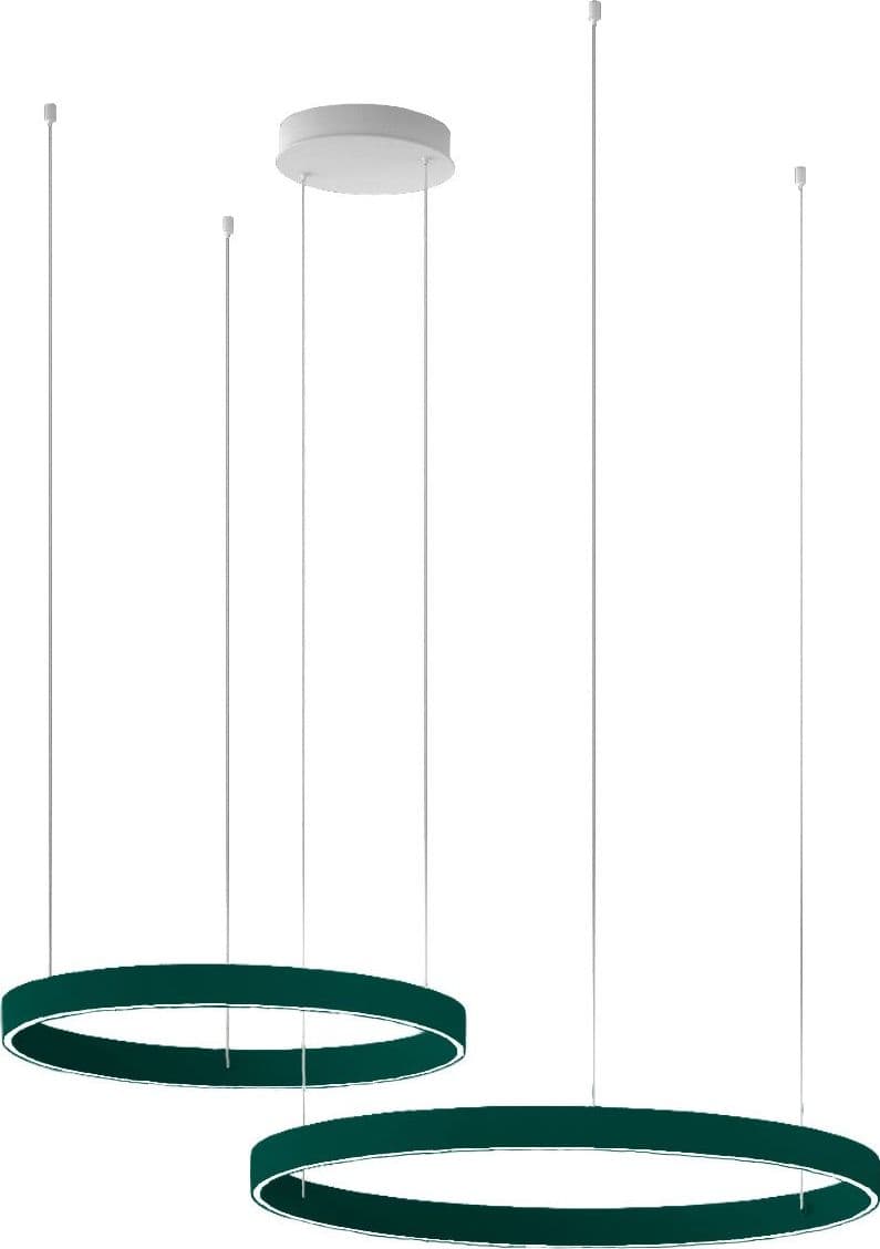 Lampadario moderno Promoingross GAME BIS S80+S100 LED CCT biemissione metallo silicone - 14
