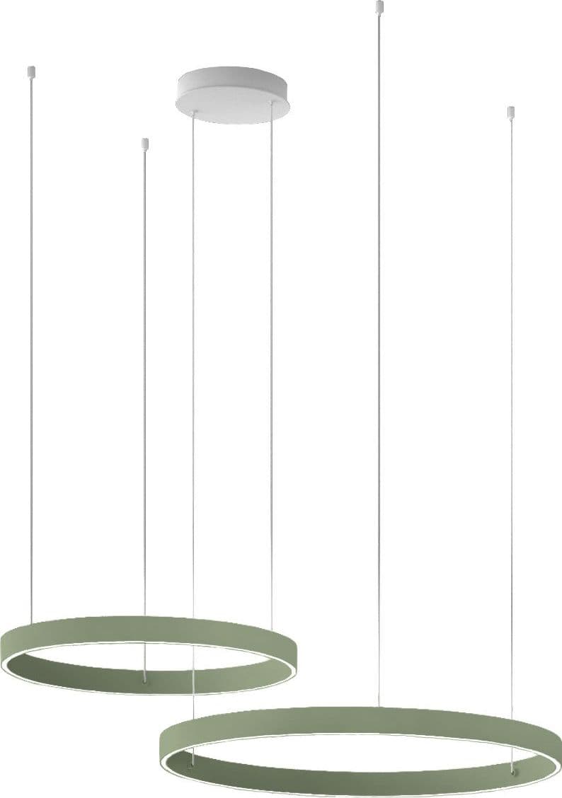 Lampadario moderno Promoingross GAME BIS S80+S100 LED CCT biemissione metallo silicone - 15