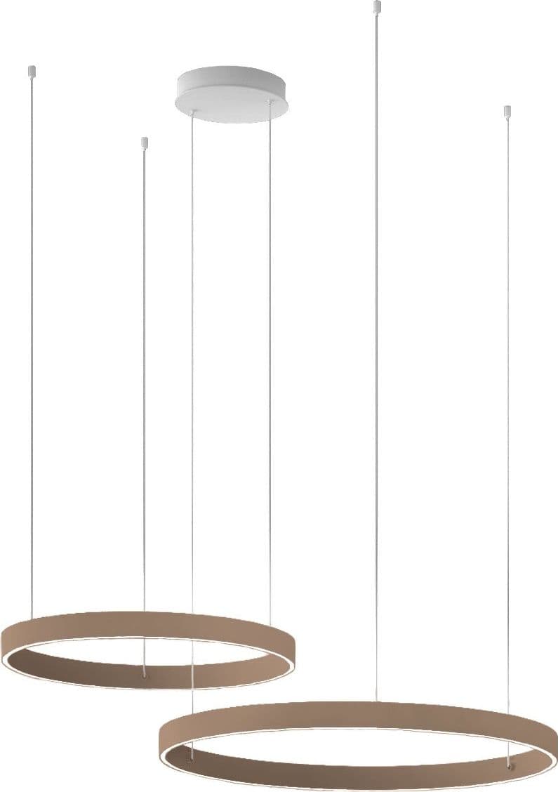 Lampadario moderno Promoingross GAME BIS S80+S100 LED CCT biemissione metallo silicone - 17