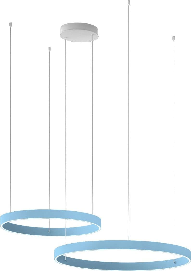 Lampadario moderno Promoingross GAME BIS S80+S100 LED CCT biemissione metallo silicone - 18