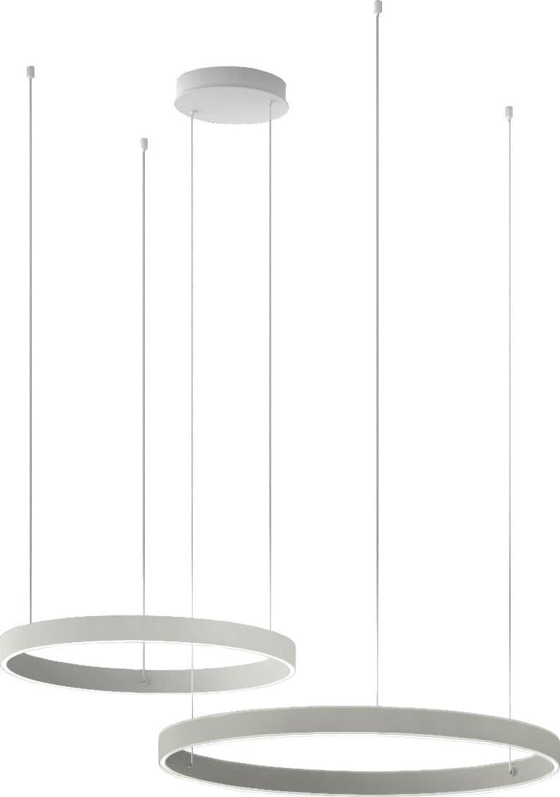 Lampadario moderno Promoingross GAME BIS S80+S100 LED CCT biemissione metallo silicone - 4