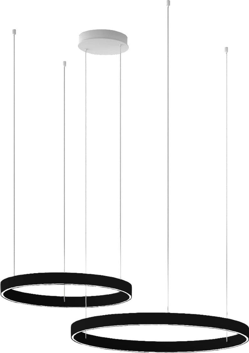 Lampadario moderno Promoingross GAME BIS S80+S100 LED CCT biemissione metallo silicone - 7