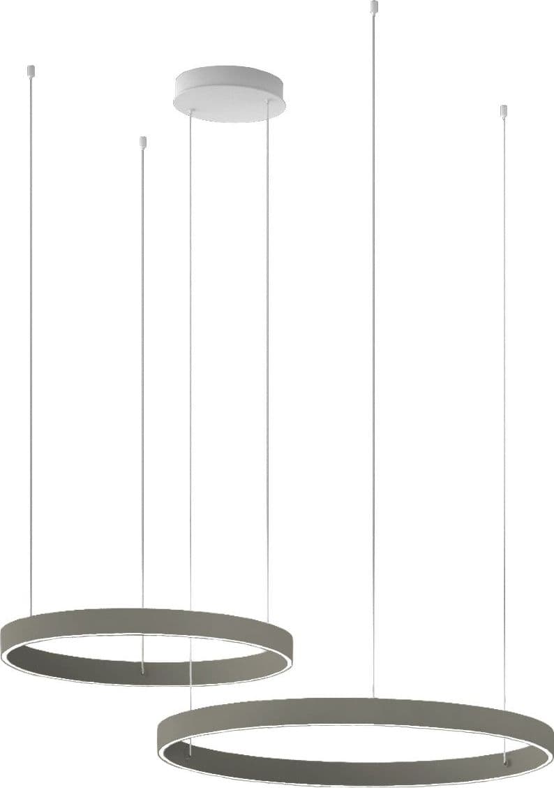 Lampadario moderno Promoingross GAME BIS S80+S100 LED CCT biemissione metallo silicone - 9