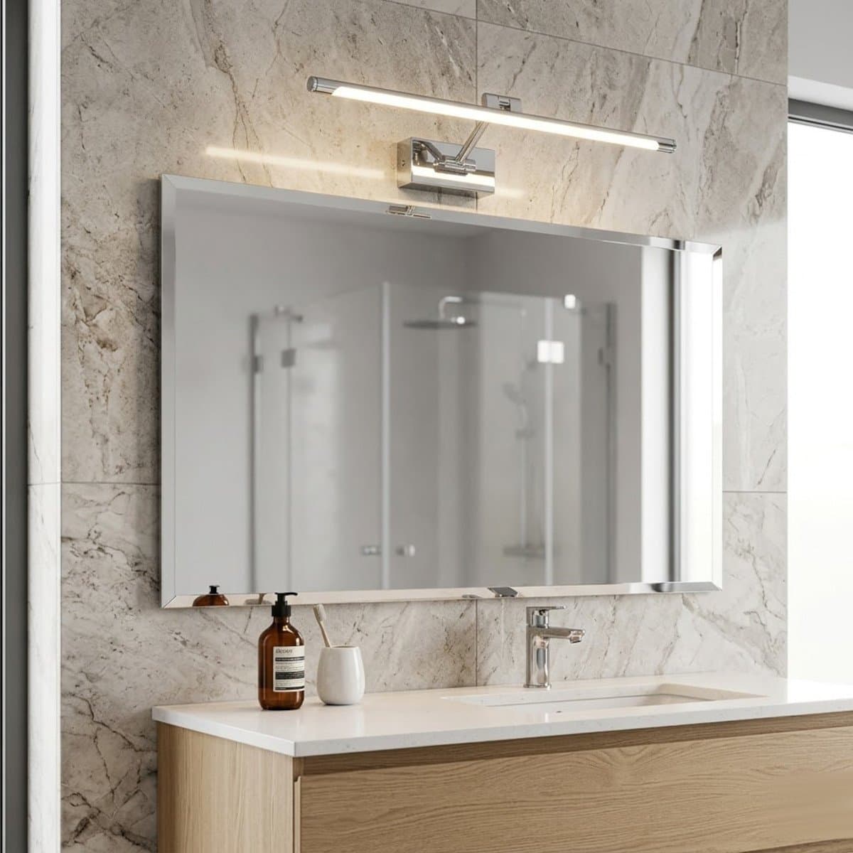 Applique moderno Gea Luce GAP442C LED metallo acrilico orientabile - 2