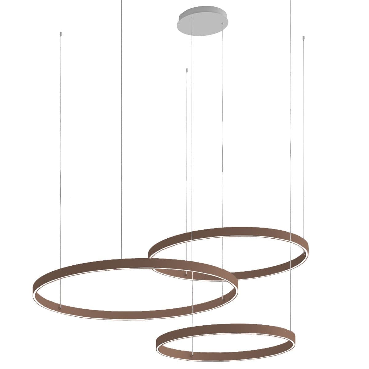 Lampadario moderno Promoingross GAME TRIS S40+S60+S80 LED CCT biemissione metallo silicone - 35