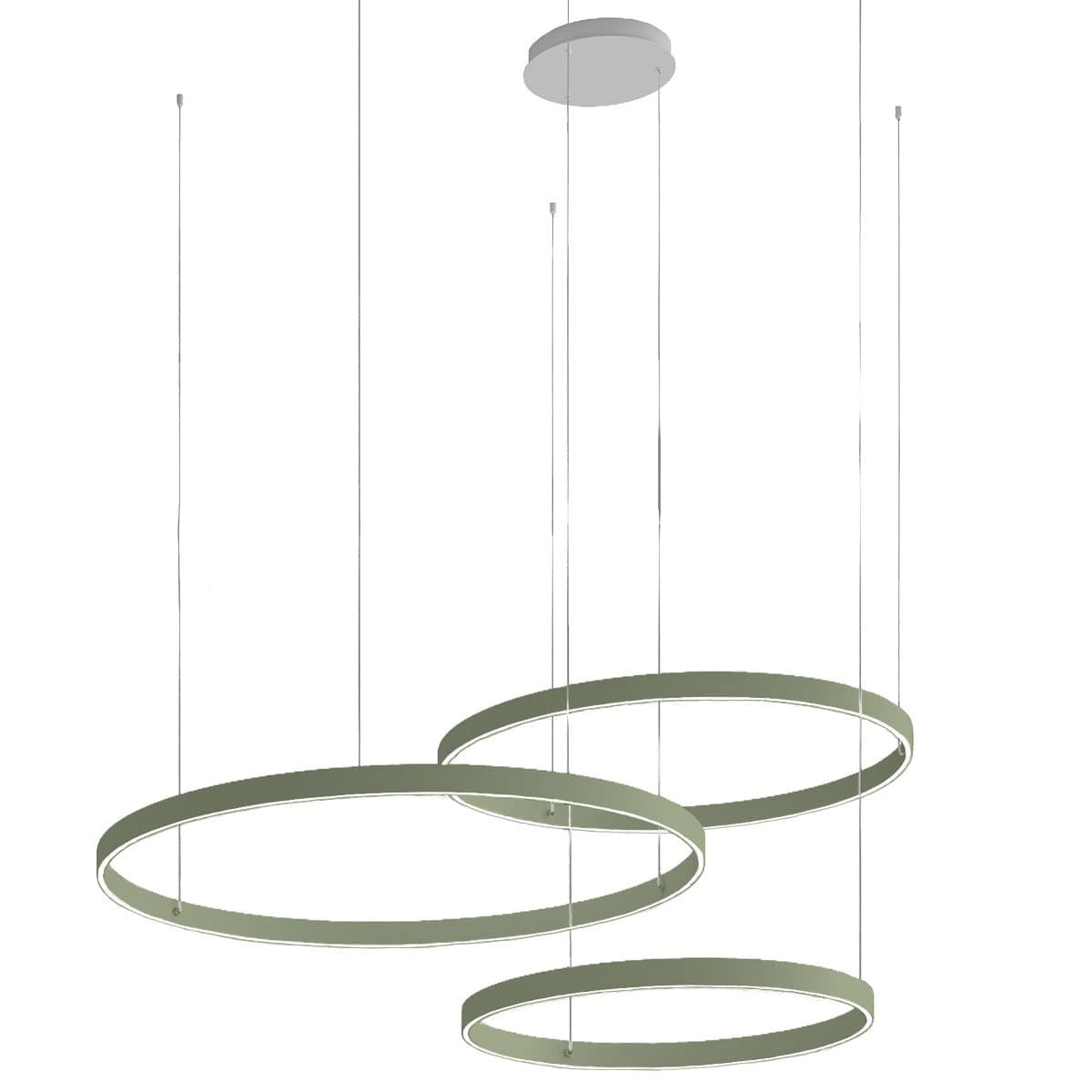Lampadario moderno Promoingross GAME TRIS S40+S60+S80 LED CCT biemissione metallo silicone - 37