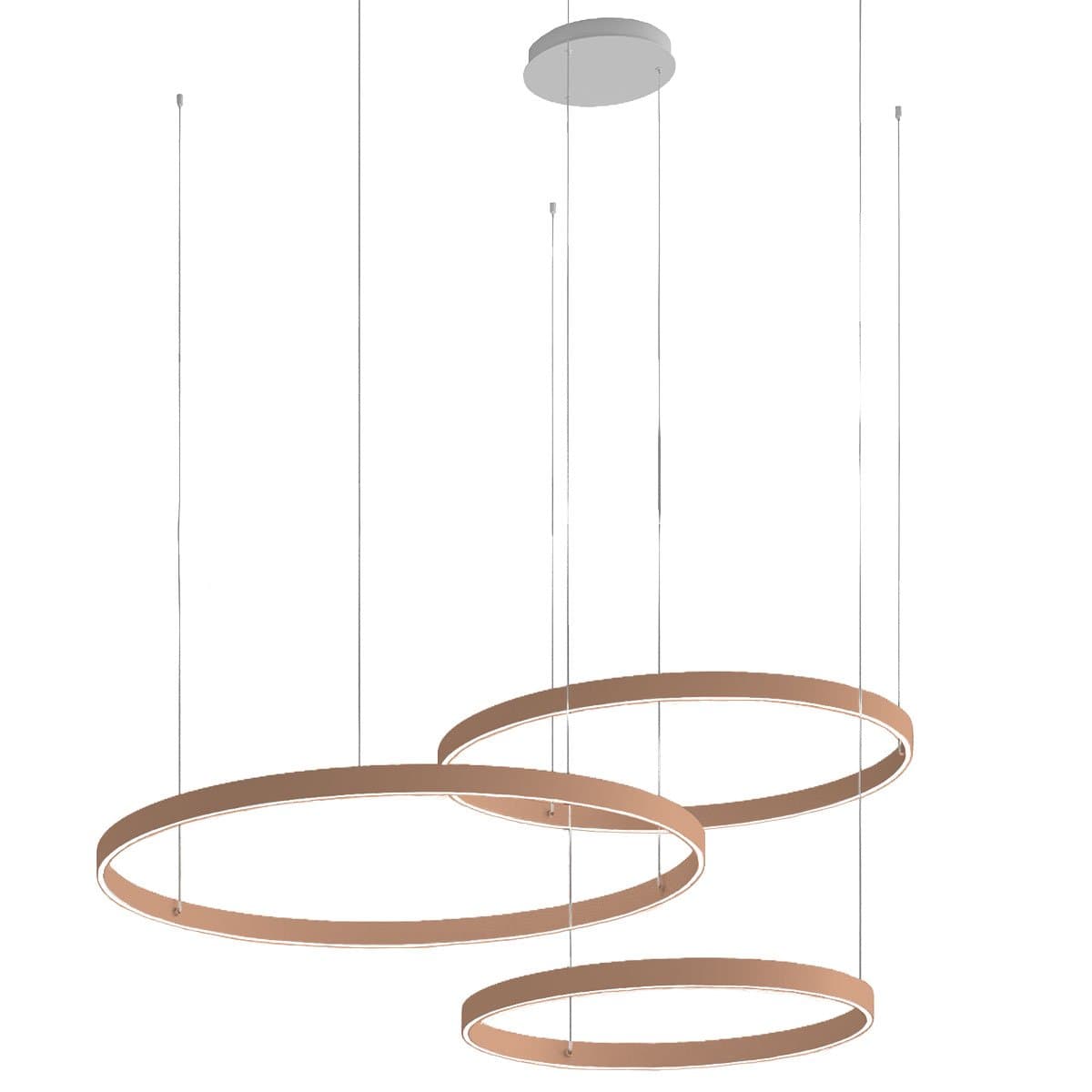 Lampadario moderno Promoingross GAME TRIS S40+S60+S80 LED CCT biemissione metallo silicone - 38
