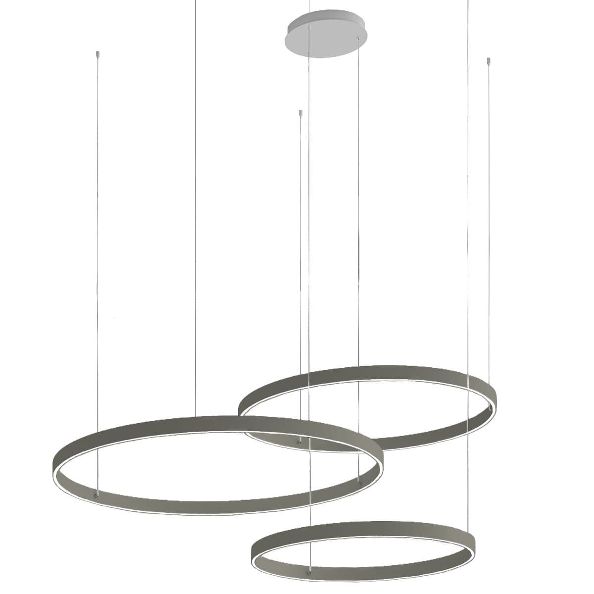 Lampadario moderno Promoingross GAME TRIS S40+S60+S80 LED CCT biemissione metallo silicone - 32