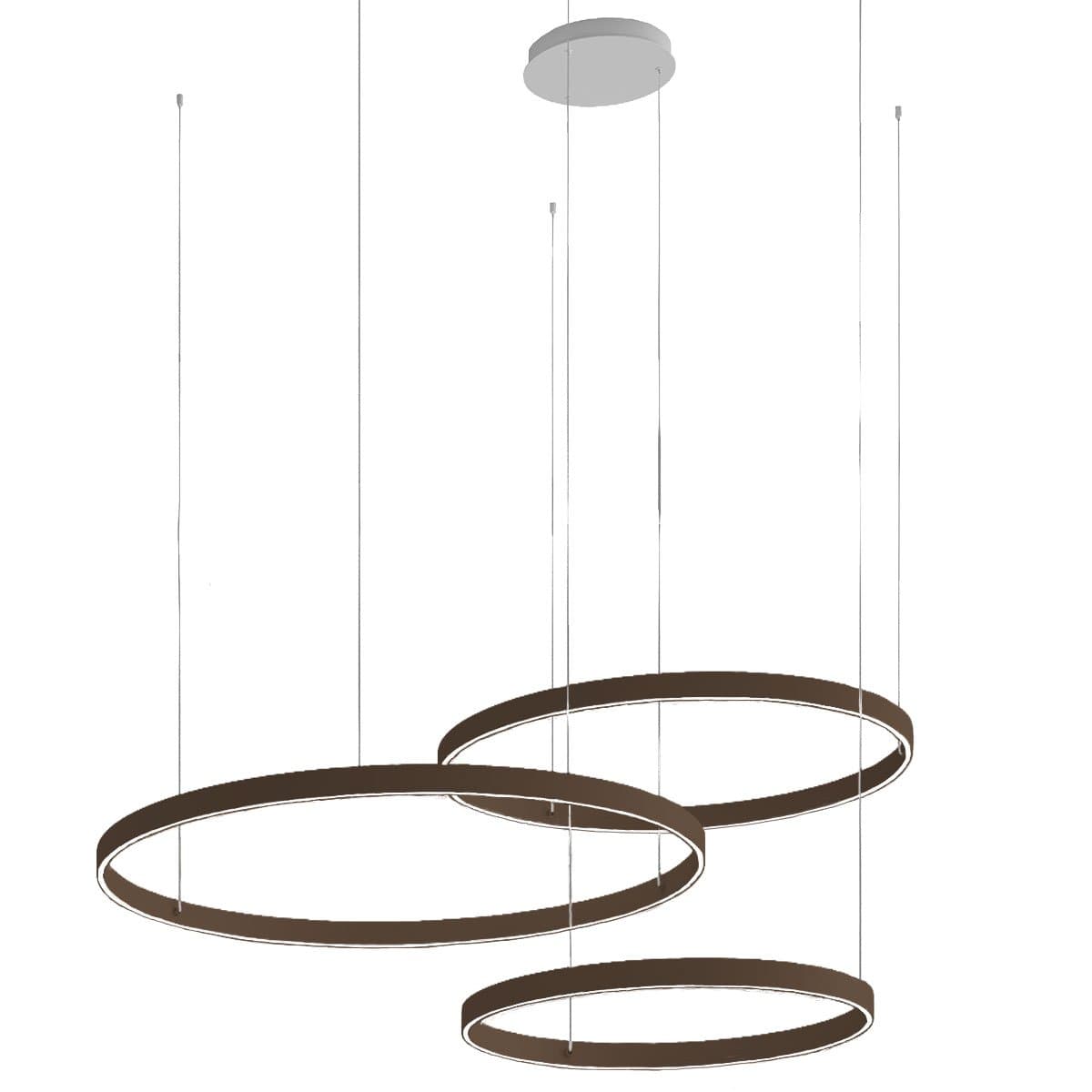 Lampadario moderno Promoingross GAME TRIS S40+S60+S80 LED CCT biemissione metallo silicone - 31