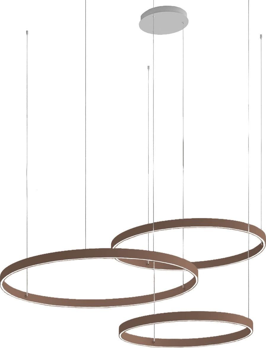 Lampadario moderno Promoingross GAME TRIS S40+S60+S80 LED CCT biemissione metallo silicone - 12
