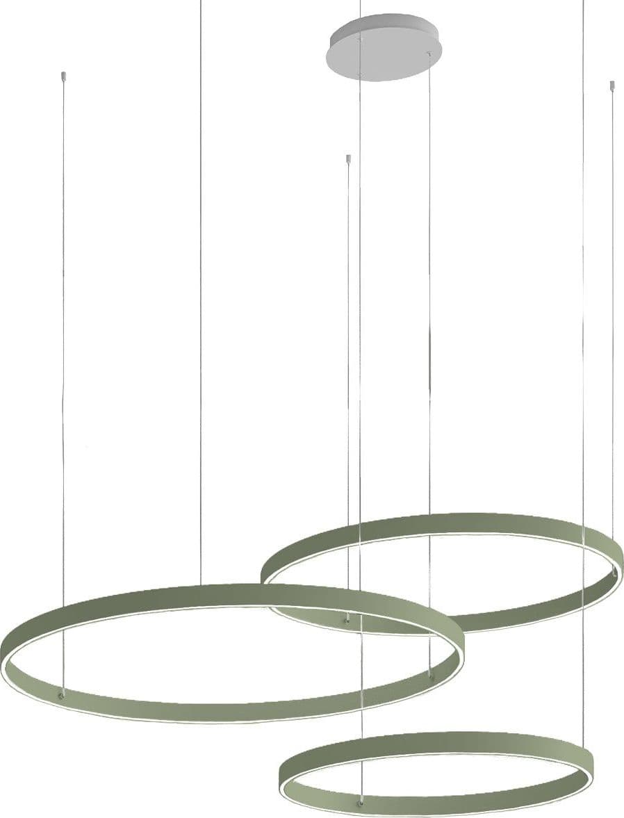 Lampadario moderno Promoingross GAME TRIS S40+S60+S80 LED CCT biemissione metallo silicone - 14