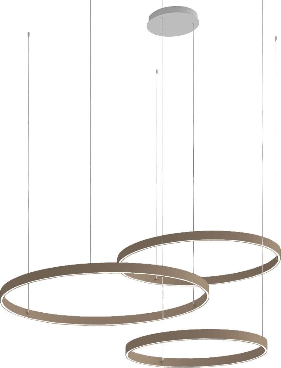 Lampadario moderno Promoingross GAME TRIS S40+S60+S80 LED CCT biemissione metallo silicone - 16