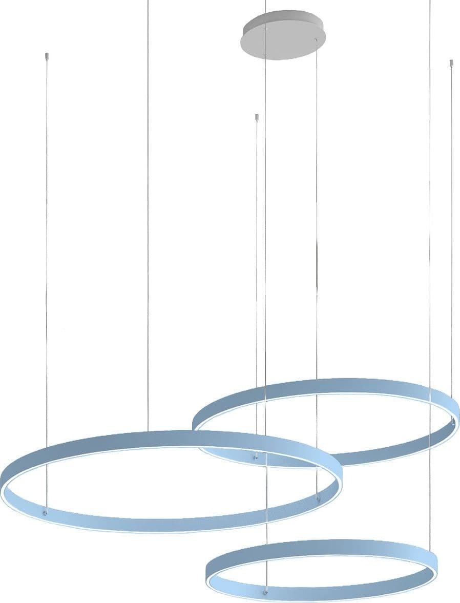 Lampadario moderno Promoingross GAME TRIS S40+S60+S80 LED CCT biemissione metallo silicone - 18