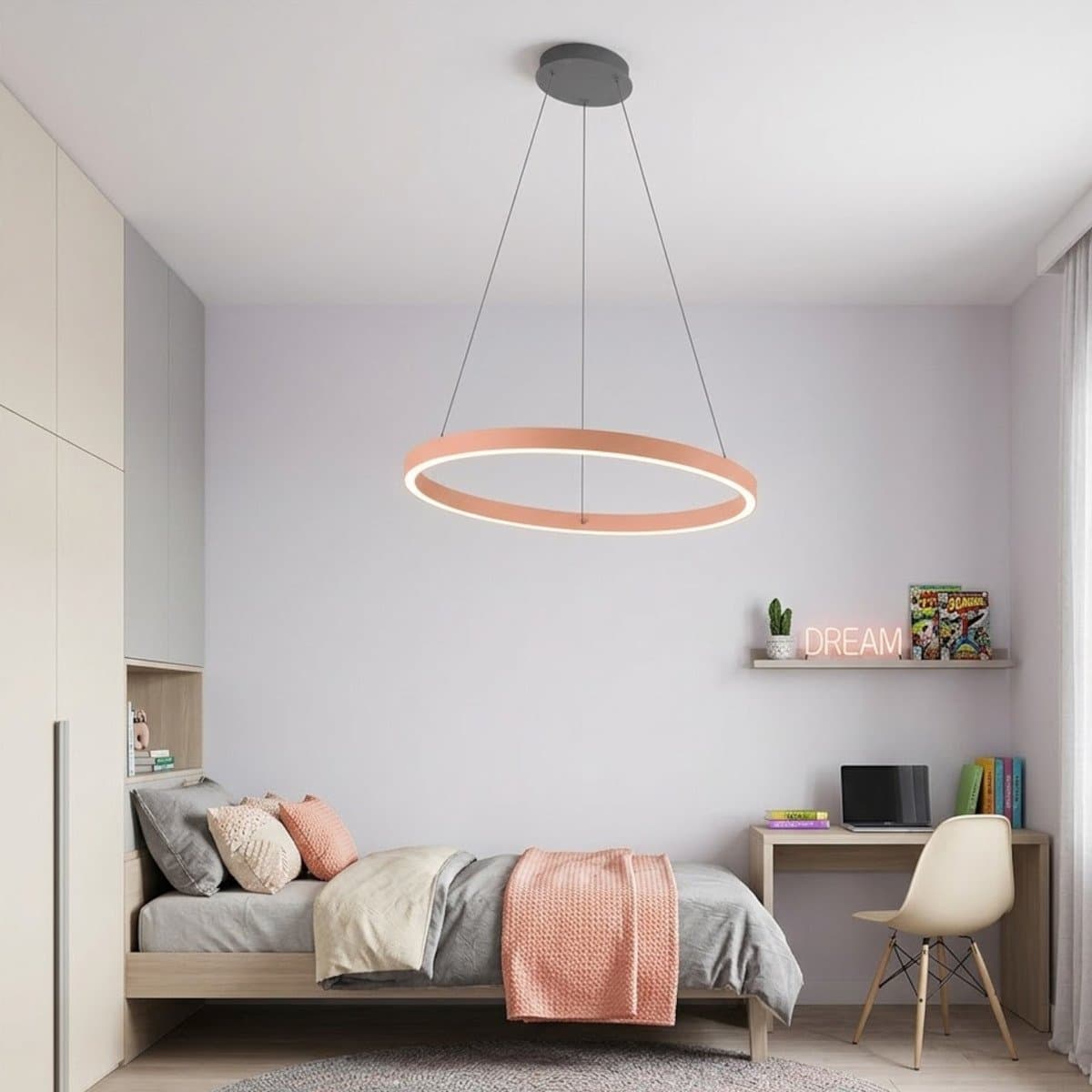 Lampadario moderno Promoingross GAME S80 LED CCT biemissione metallo silicone - 2