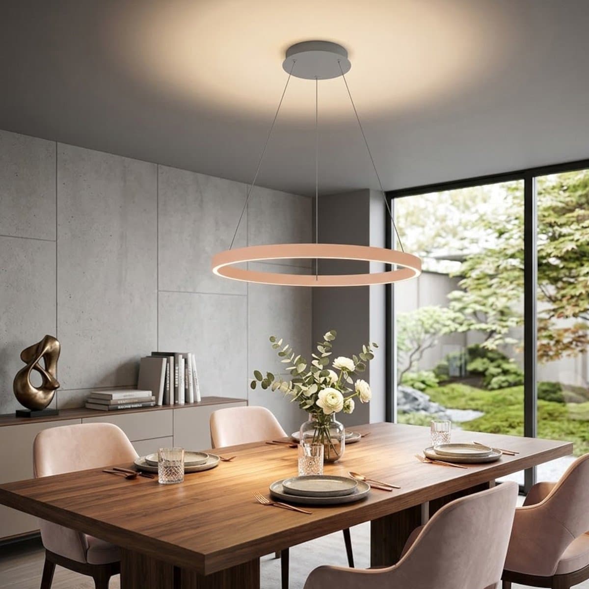 Lampadario moderno Promoingross GAME S80 LED CCT biemissione metallo silicone - 3