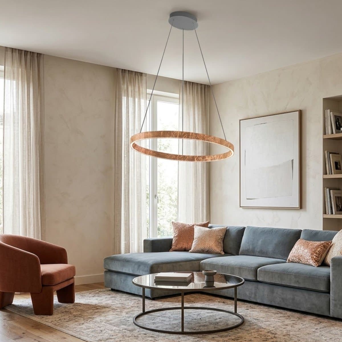 Lampadario moderno Promoingross GAME S80 LED CCT biemissione metallo silicone - 4