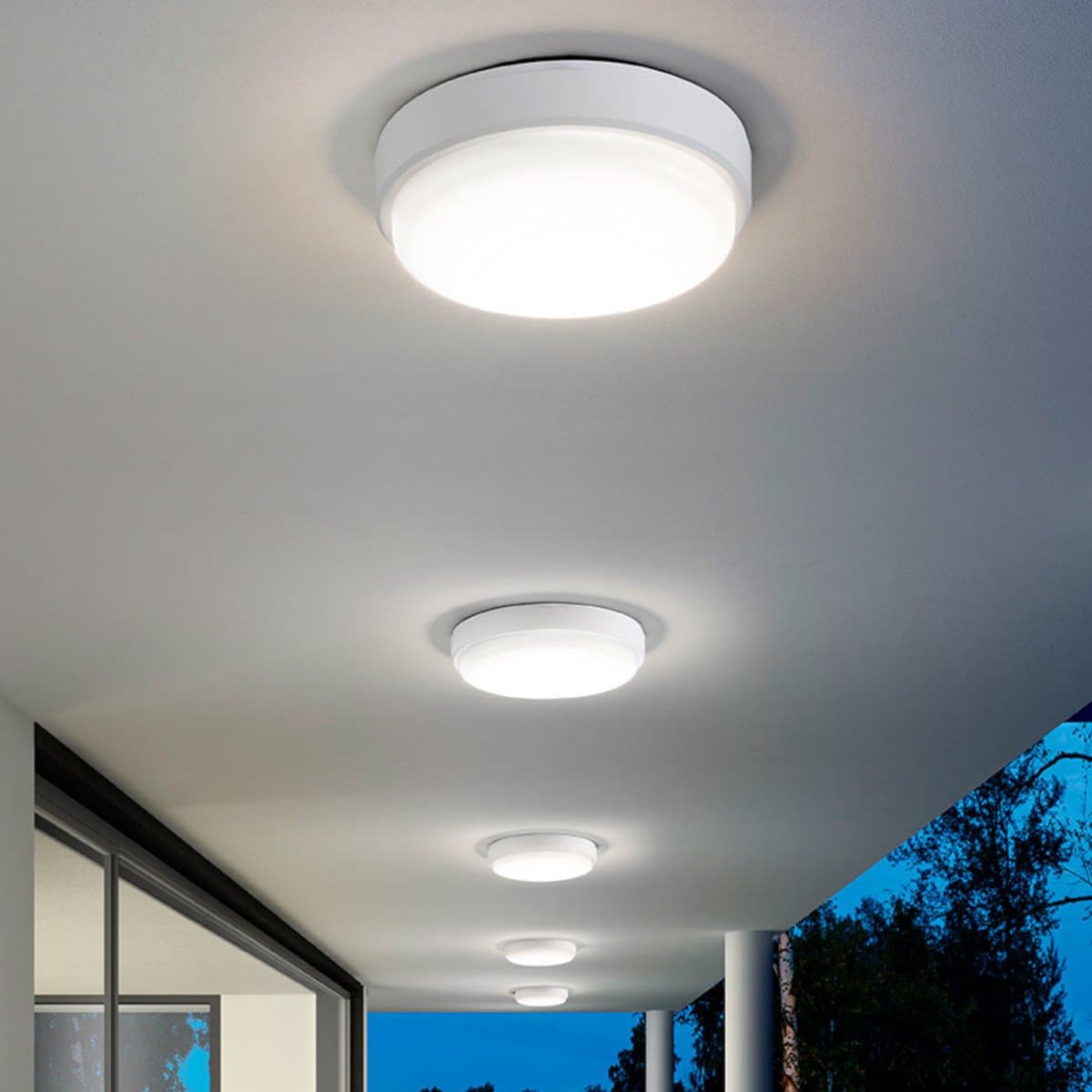 Plafoniera led Promoingross YNDI Q28 T28 WH CCT IP65 PVC metacrilato - 7