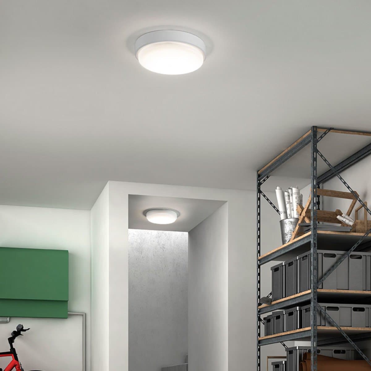 Plafoniera led Promoingross YNDI Q28 T28 WH CCT IP65 PVC metacrilato - 8