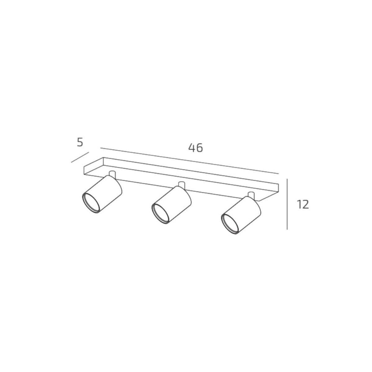 Binario moderno Top Light KORA 1208 3 SA GU10 LED faretti orientabili - 3